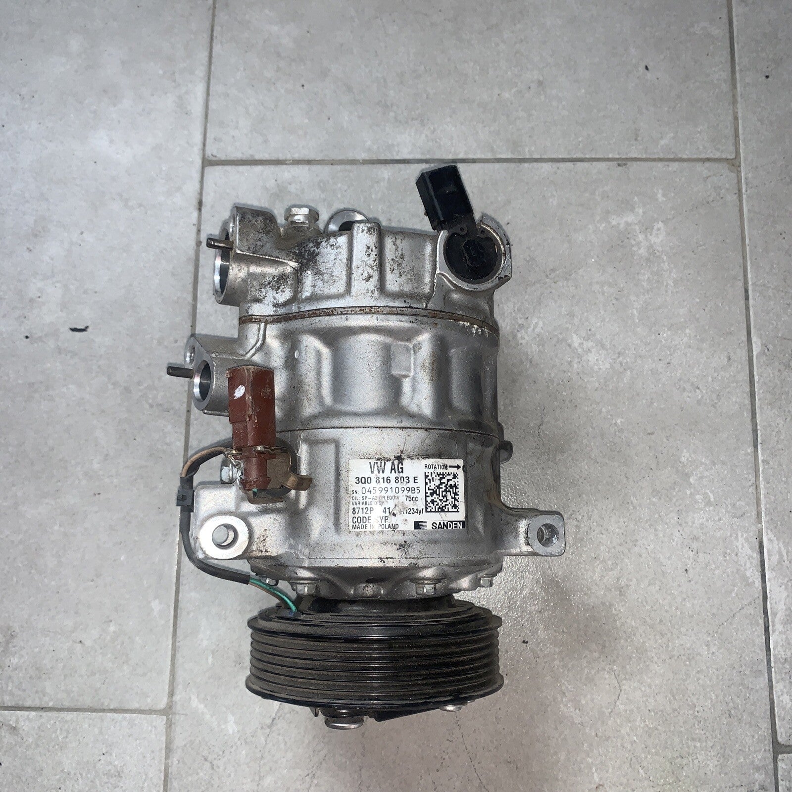 COMPRESSORE ARIA CONDIZIONATA VOLKSWAGEN T-CROSS Serie 3Q0816803E Benzina