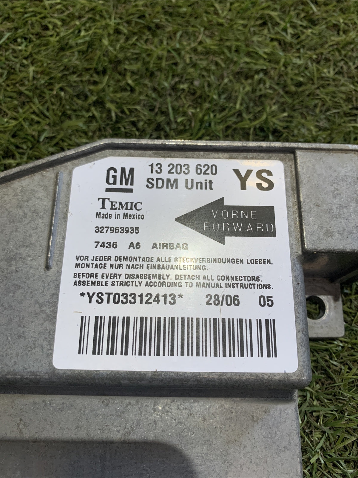 CENTRALINA AIRBAG OPEL Meriva 2° Serie 13203620