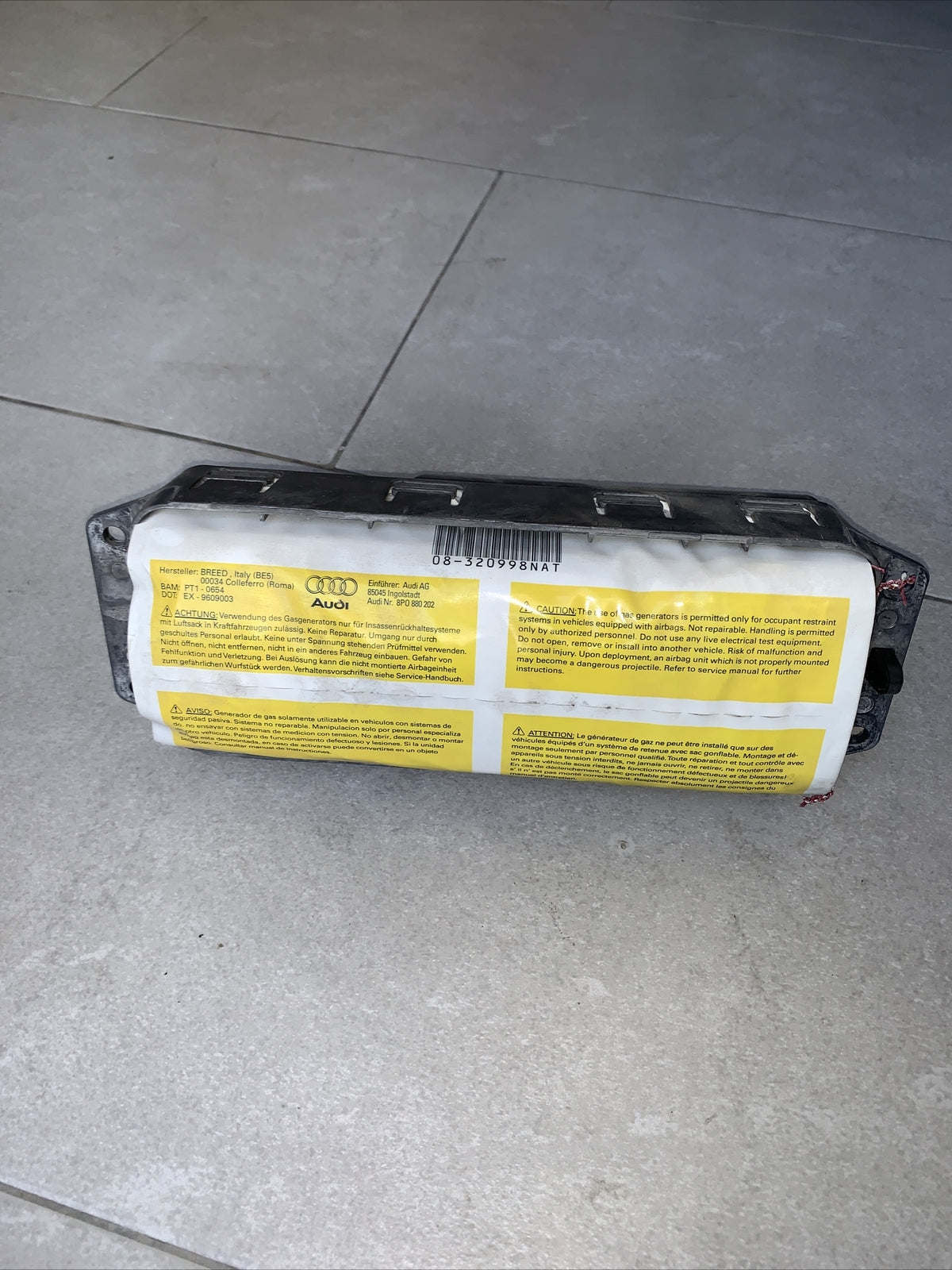 Carica airbag passeggero AUDI A3 2010 8P0880202