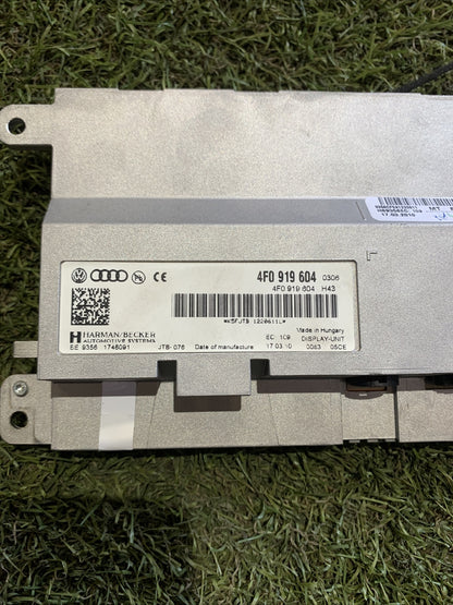 DISPLAY MULTIFUNZIONE COMPUTER DI BORDO AUDI A4 2011 4F0919604