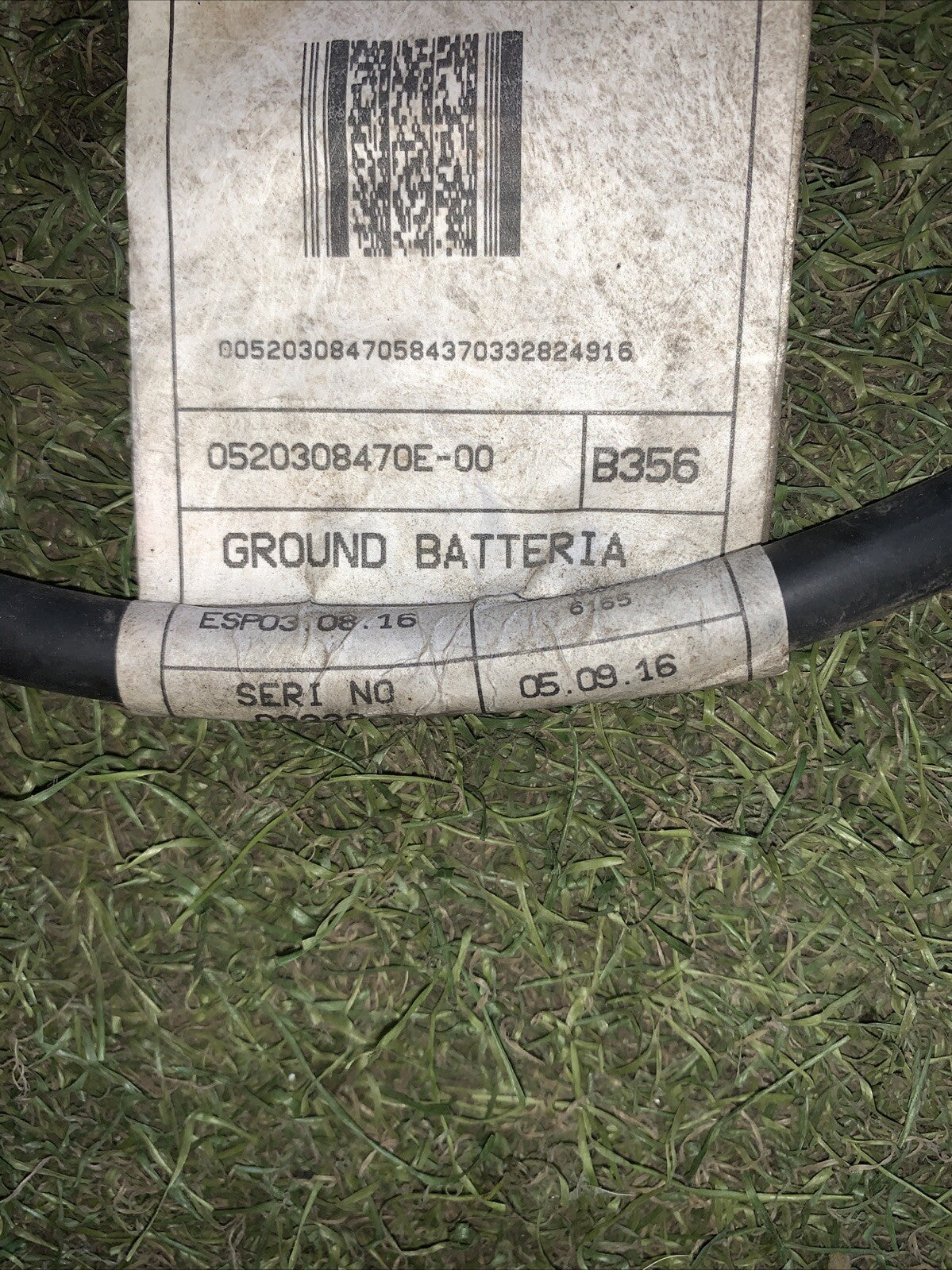 Cavo morsetto batteria negativo Fiat tipo 1.6 0520308470E-00