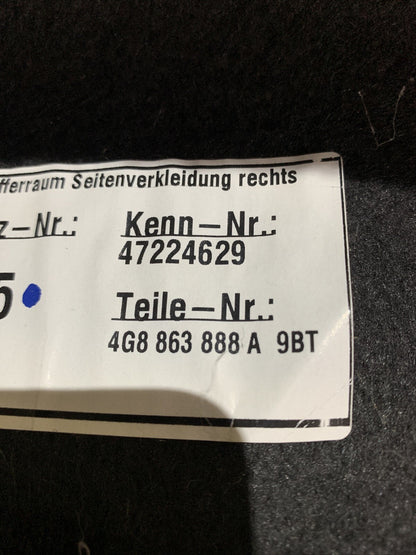 Rivestimento Posteriore Lato Destro Baule 4G8863888A AUDI A7 RS7 C7 4G