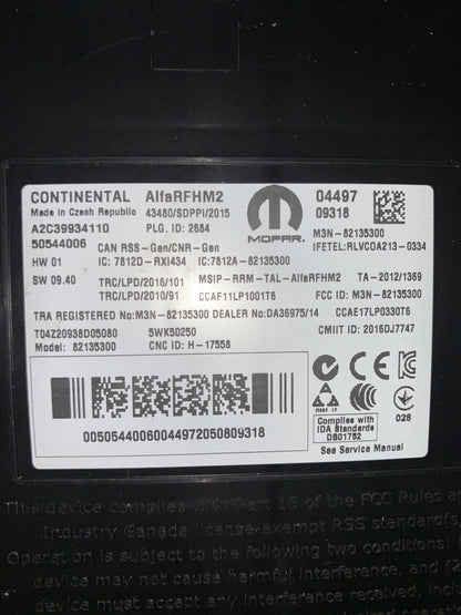 50544006 CENTRALINA MODULO DI CONTROLLO ALFA ROMEO STELVIO