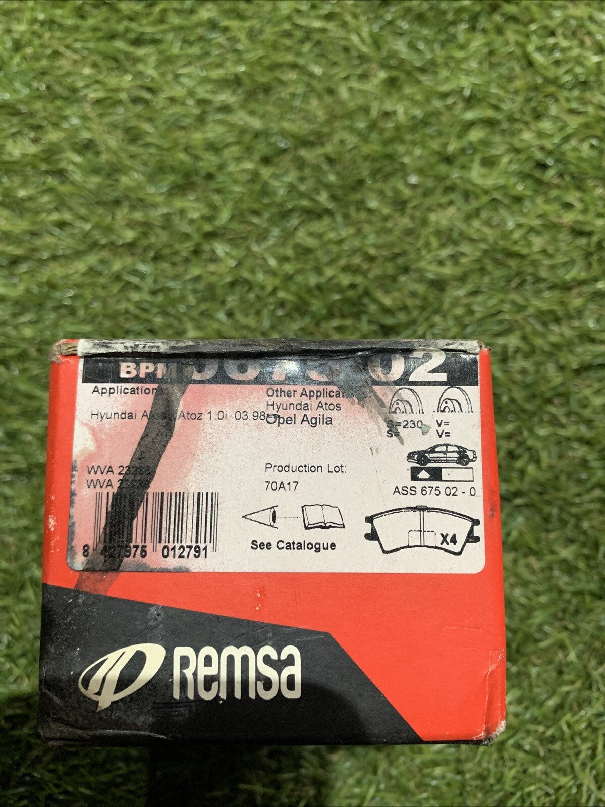 REMSA 0675.02 pastiglie freno anteriori per Hyundai Atos Opel Agila