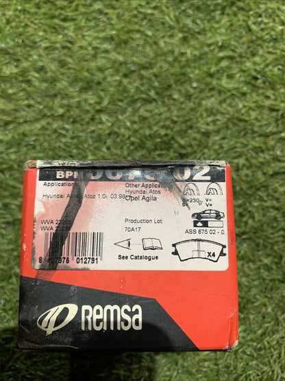 REMSA 0675.02 pastiglie freno anteriori per Hyundai Atos Opel Agila