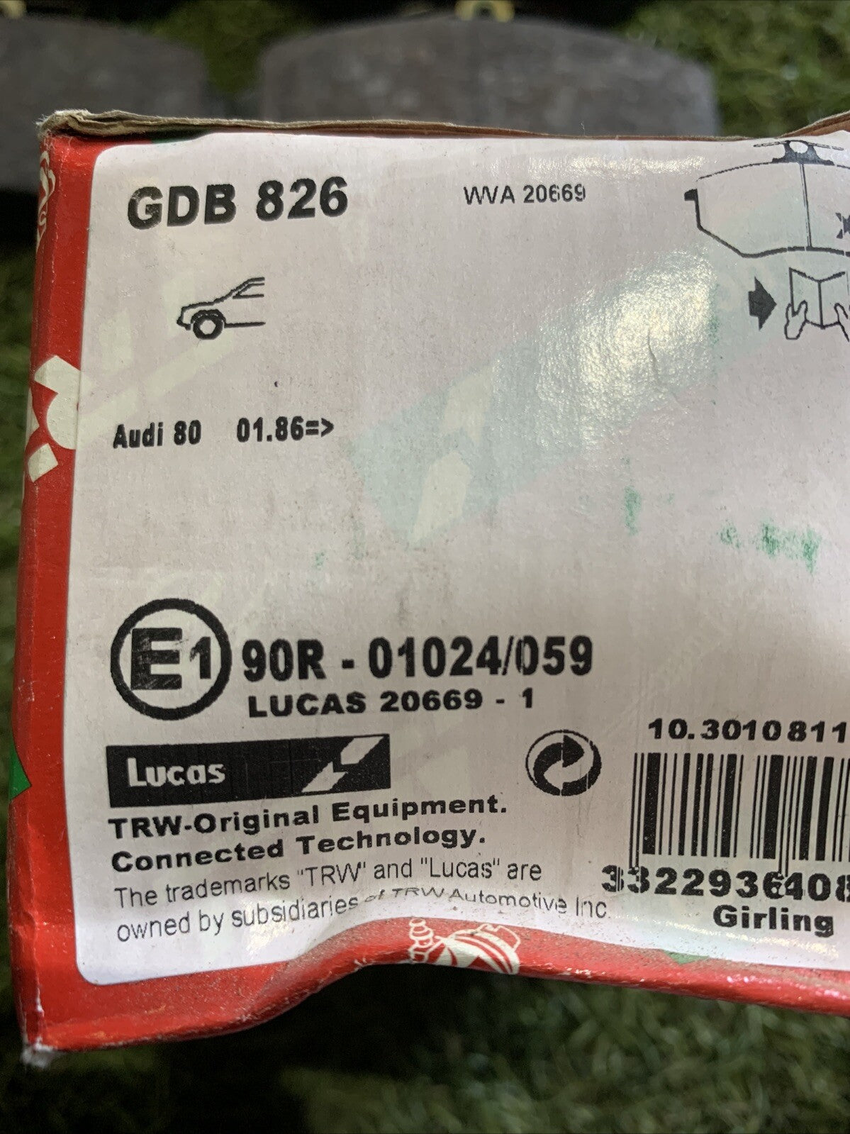 PASTICCHE PASTIGLIE FRENO ANTERIORI PER VOLKSWAGEN GOLF PASSAT AUDI 80