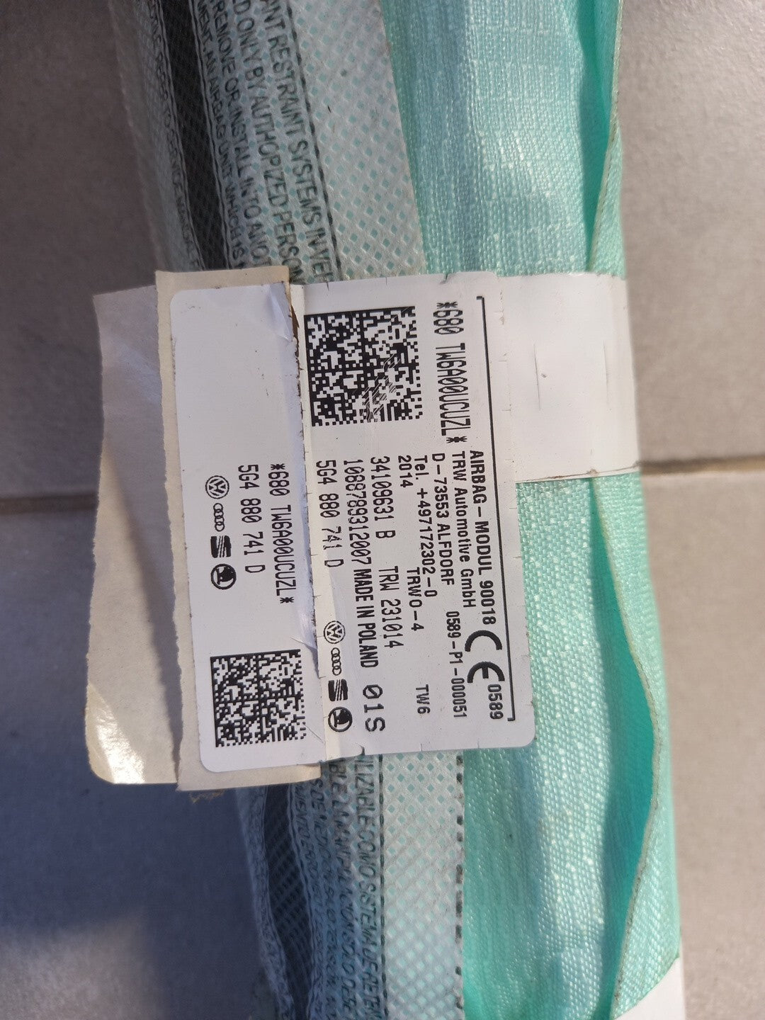 5G4880741D airbag a tendina SX VOLKSWAGEN GOLF 7 2016 