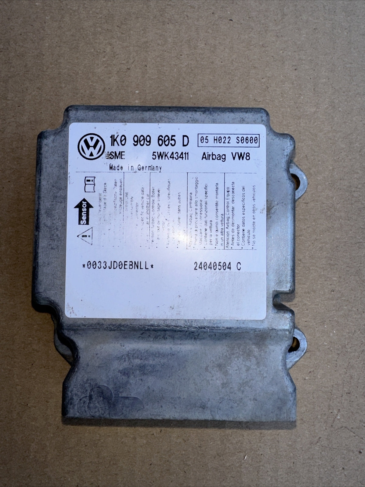 Centralina airbag Vw Golf 5 codice 1k0909605D originale