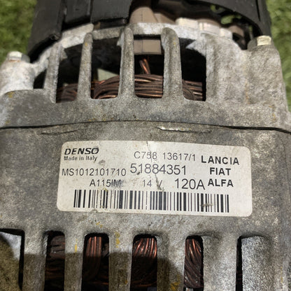 Alternatore Denso 120 AH  per Alfa Romeo Giulietta  1.6 Multijet cod: 51884351