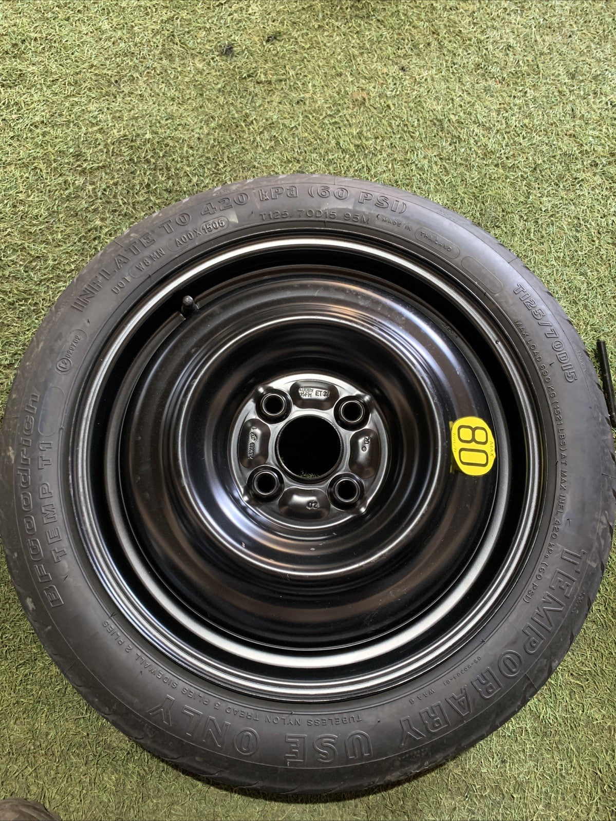 Kit Ruotino Di Scorta Toyota Yaris 2007 125/70D15