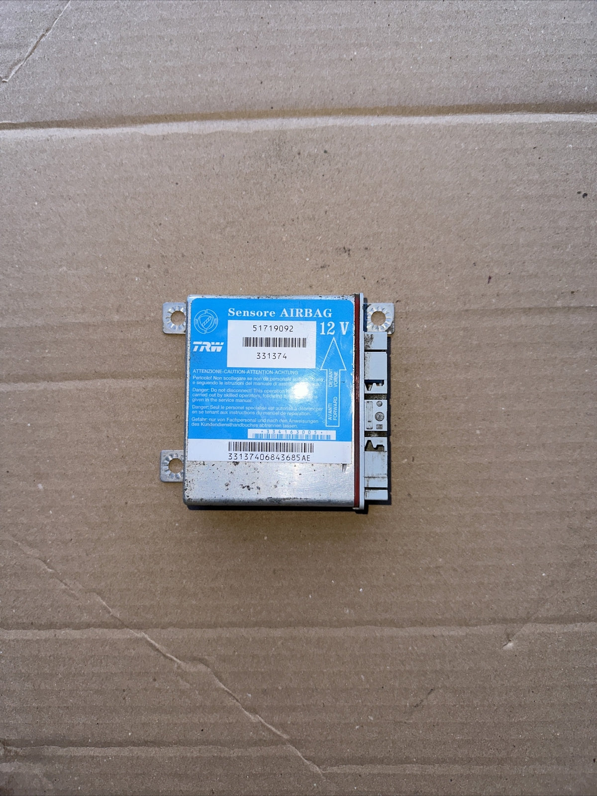 Centralina Controllo Modulo Airbag SRS FIAT PUNTO 334163005 TRW 51719092