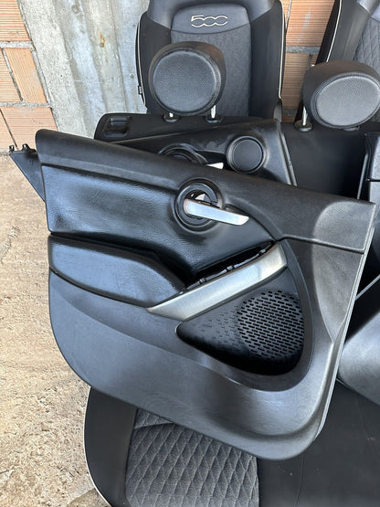Sedili interni tappezzeria in pelle e stoffa Fiat 500X 2020 Completa
