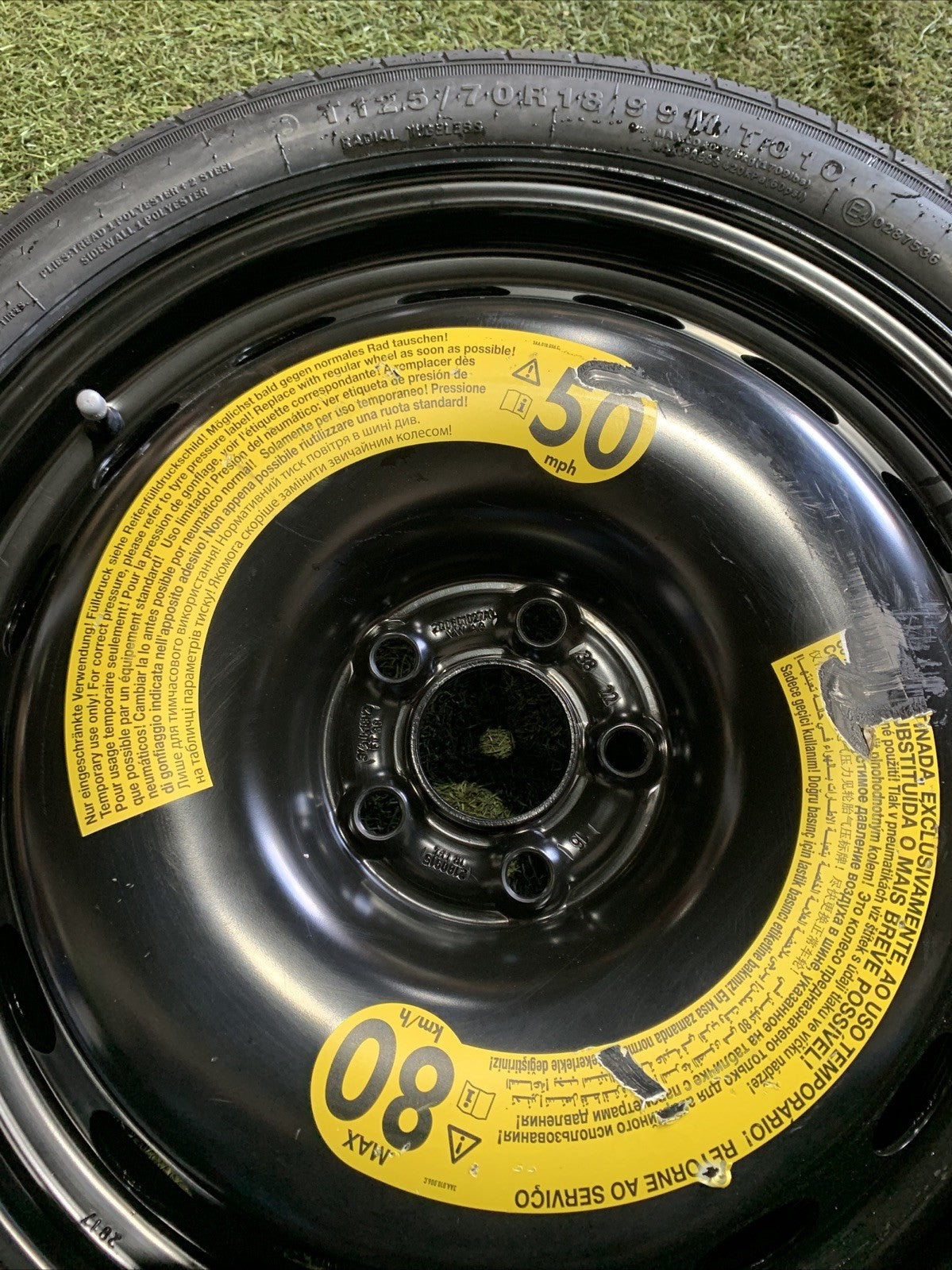 Ruotino Di Scorta Volkswagen T-Cross 125/70R18 2Q0601027AL