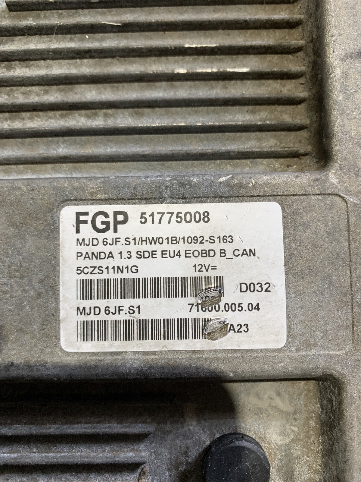 CENTRALINA MOTORE FIAT PANDA (169) 1.3 MULTIJET (2003-2012) 51775008