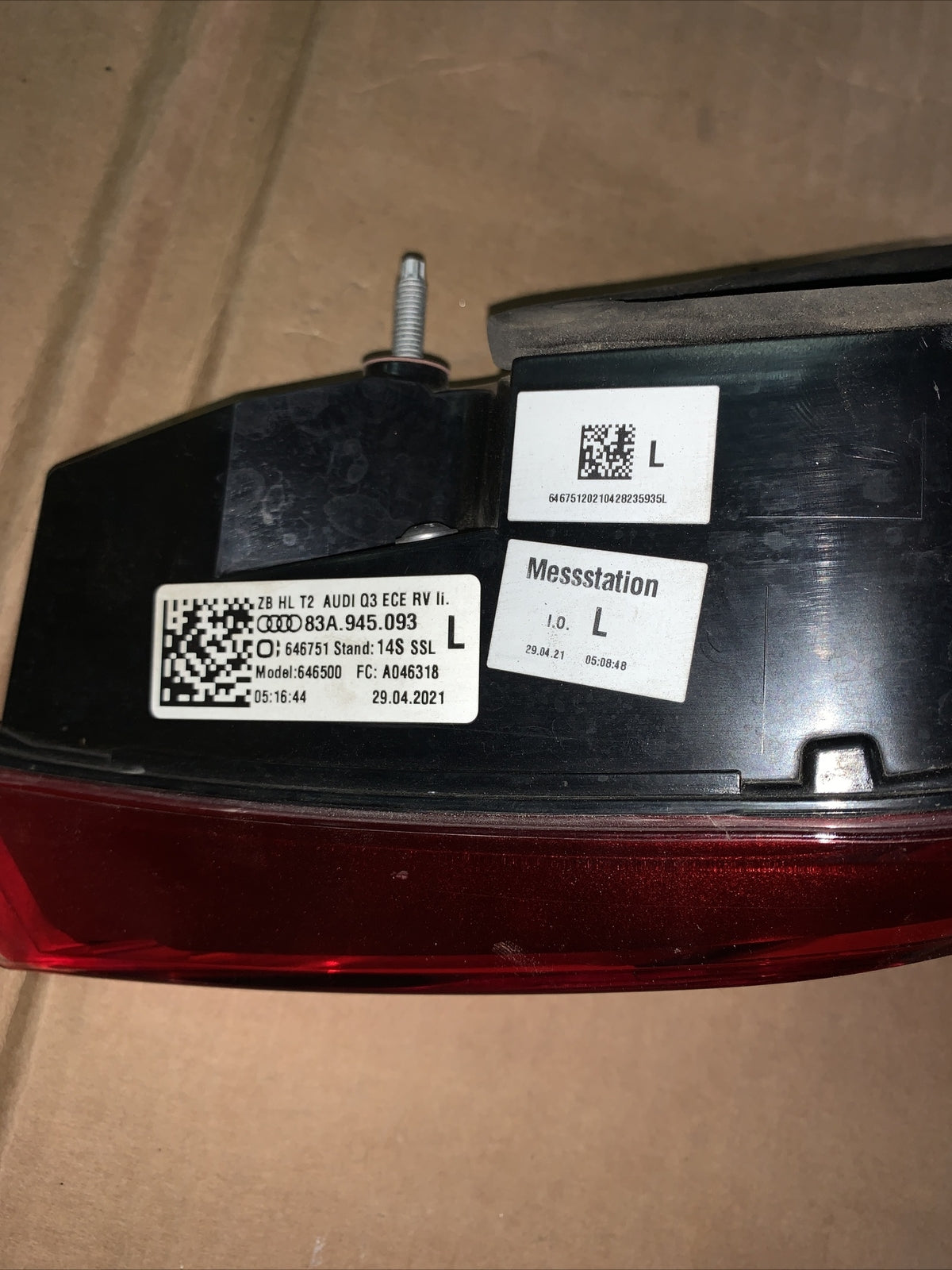 Fanale Stop Posteriore Audi Q3 2^ Full-LED SX Sinistro 2018  In Poi