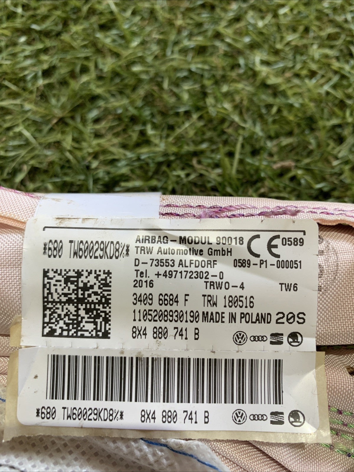 AIRBAG A TENDINA LATERALE SINISTRO AUDI A1 Sportback (8XA, 8XF) 8X4880741B