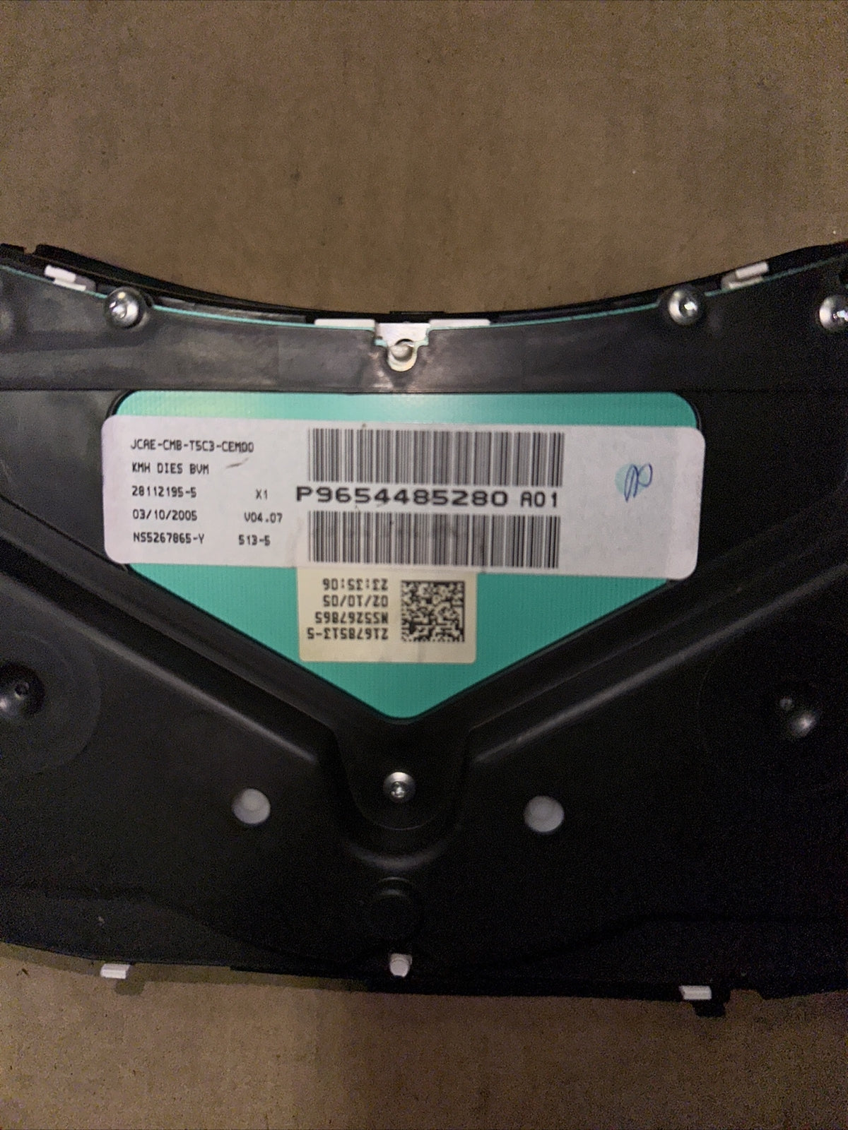 9654485280 QUADRO STRUMENTI CONTACHILOMETRI PEUGEOT 307 SW 1.6 HDI (2001\2009)