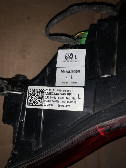 STOP LUCE FANALE POSTERIORE SX ESTERNO A LED DINAMICO PER AUDI Q3 2018 In Poi