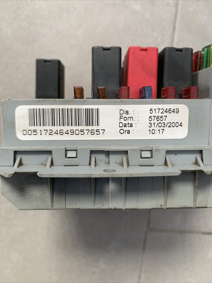 CENTRALINA BODY COMPUTER SCATOLA FUSIBILI LANCIA Y ORIGINALE CODICE 51724649