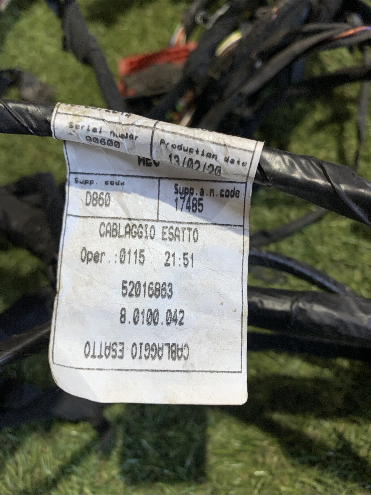 Cablaggio Abitacolo Fiat 500x 1.3 Multijet 2020