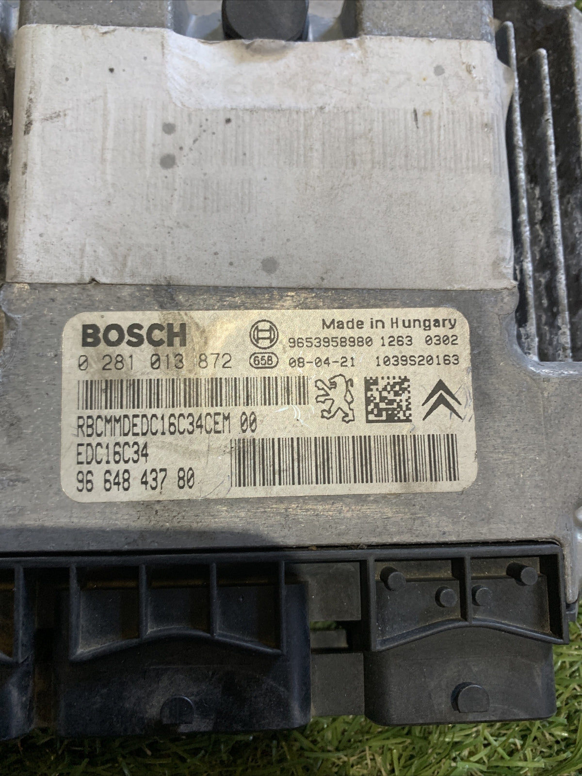 CENTRALINA MOTORE CITROEN BERLINGO C4 C3 PEUGEOT 308 PARTNER 1.6HDI 0281013872