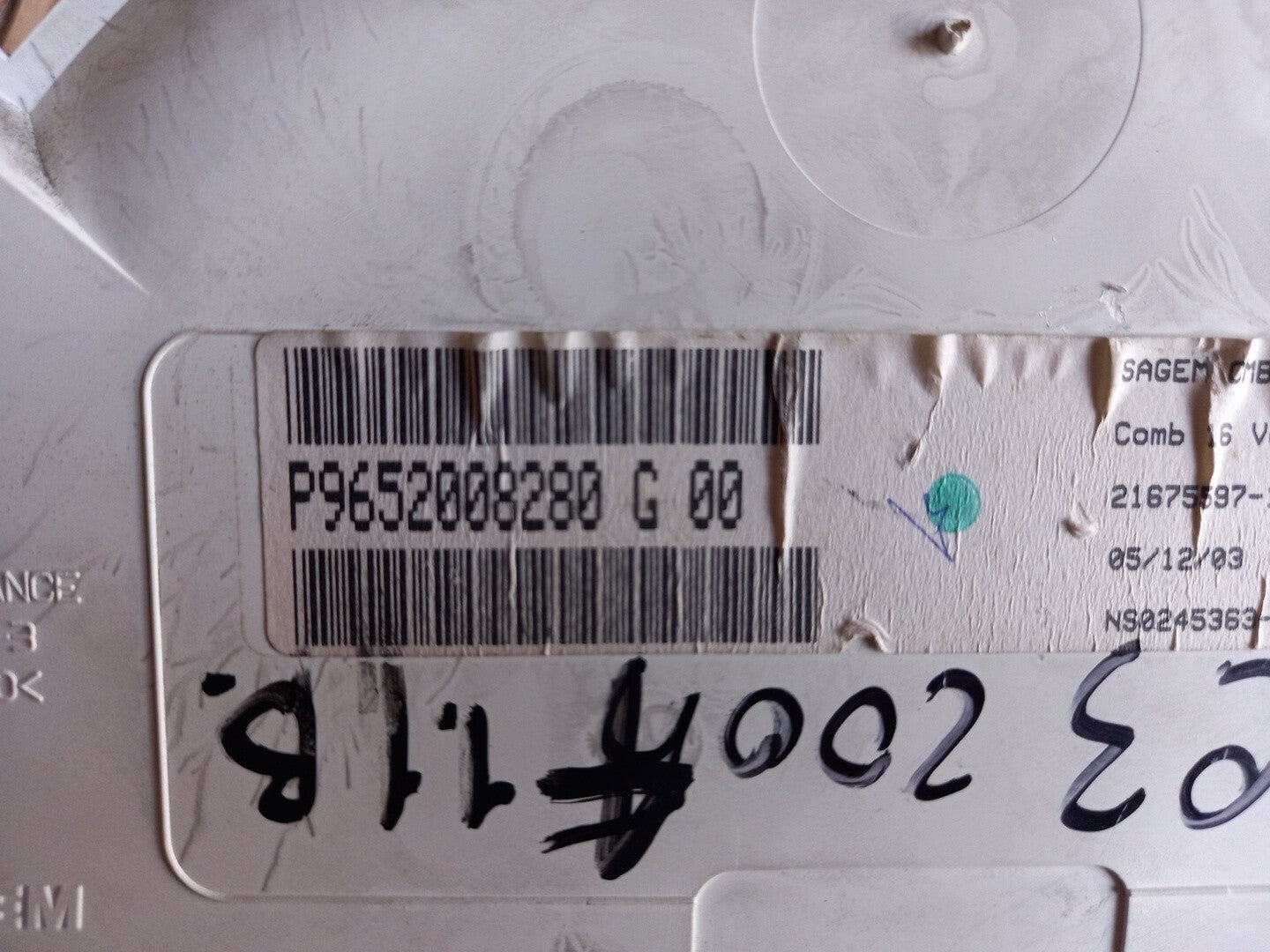 Quadro Strumenti Contachilometri CITROEN C3 1100 Benzina - 2004 P9652008280 G00