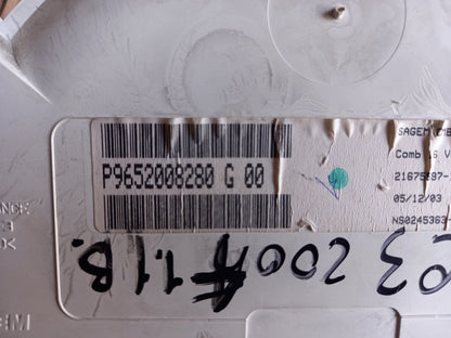 Quadro Strumenti Contachilometri CITROEN C3 1100 Benzina - 2004 P9652008280 G00